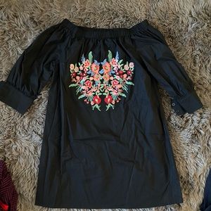 Off shoulder dress..